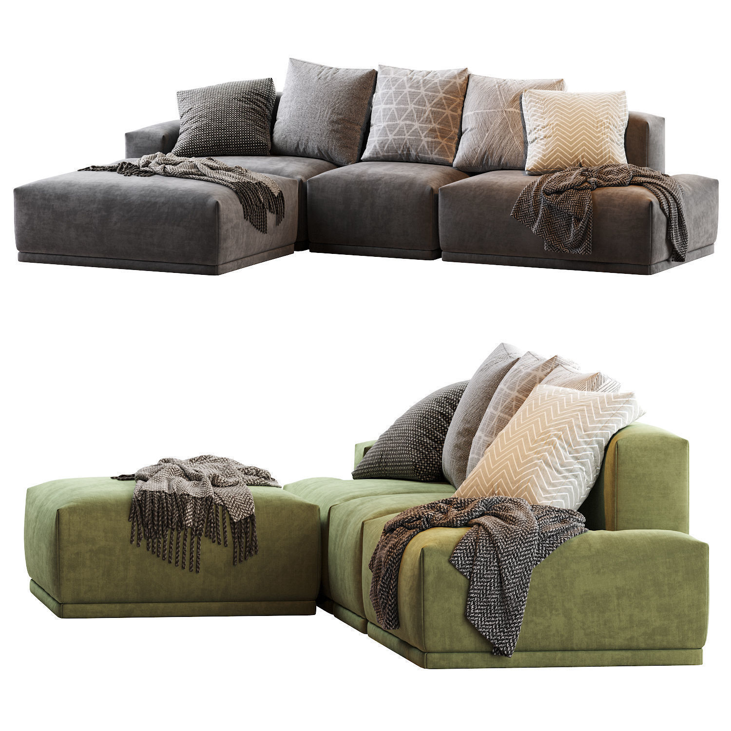 CONNECT MODULAR Sofas 3D Model Collection_15