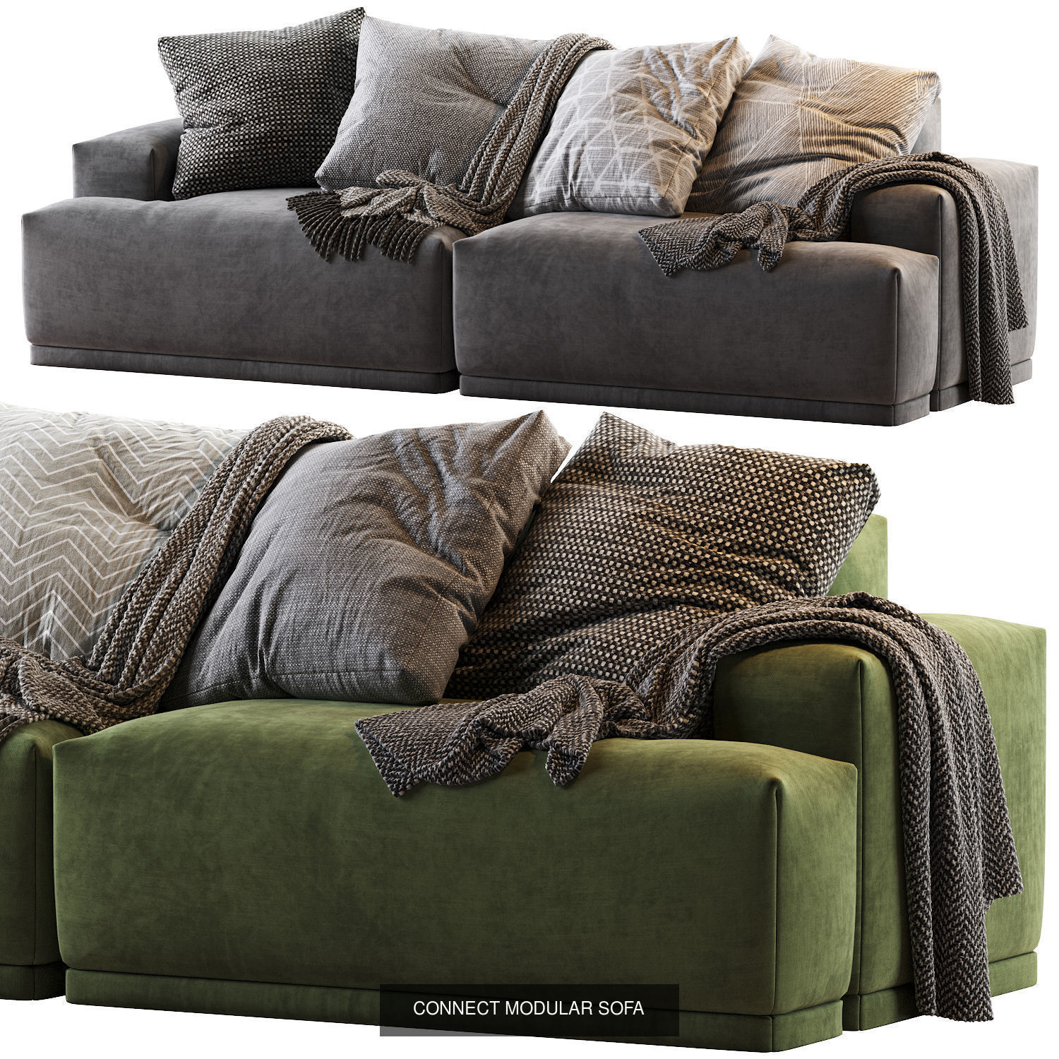 CONNECT MODULAR Sofas 3D Model Collection_3