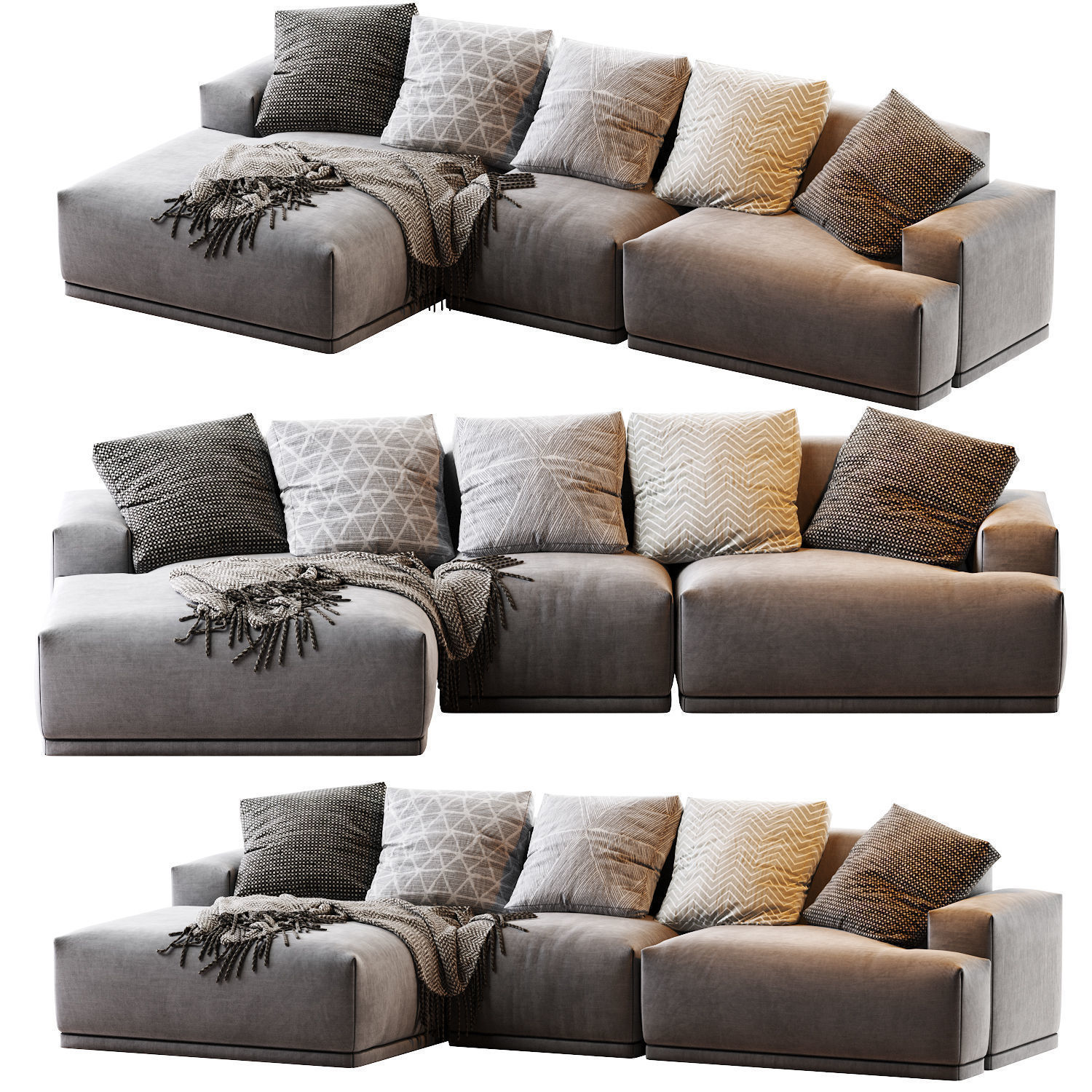 CONNECT MODULAR Sofas 3D Model Collection_36