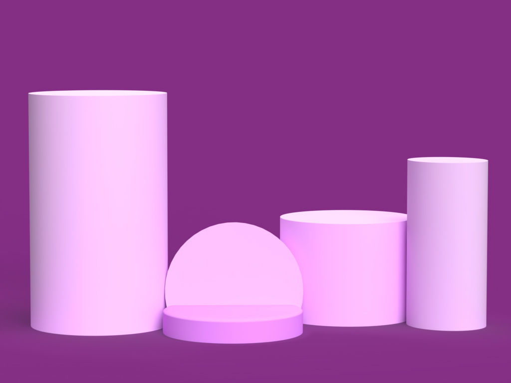 Cosmetic product presentation setup theme Low-poly 3D model_1