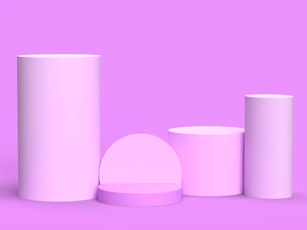Cosmetic product presentation setup theme Low-poly 3D model_0