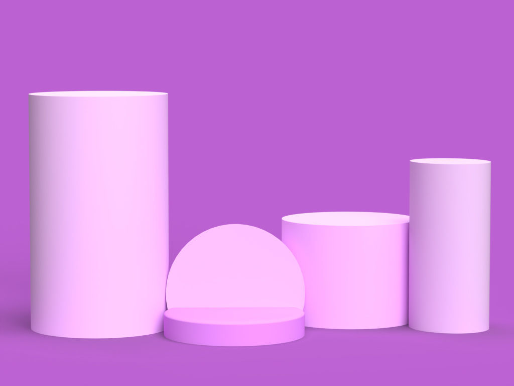 Cosmetic product presentation setup theme Low-poly 3D model_4