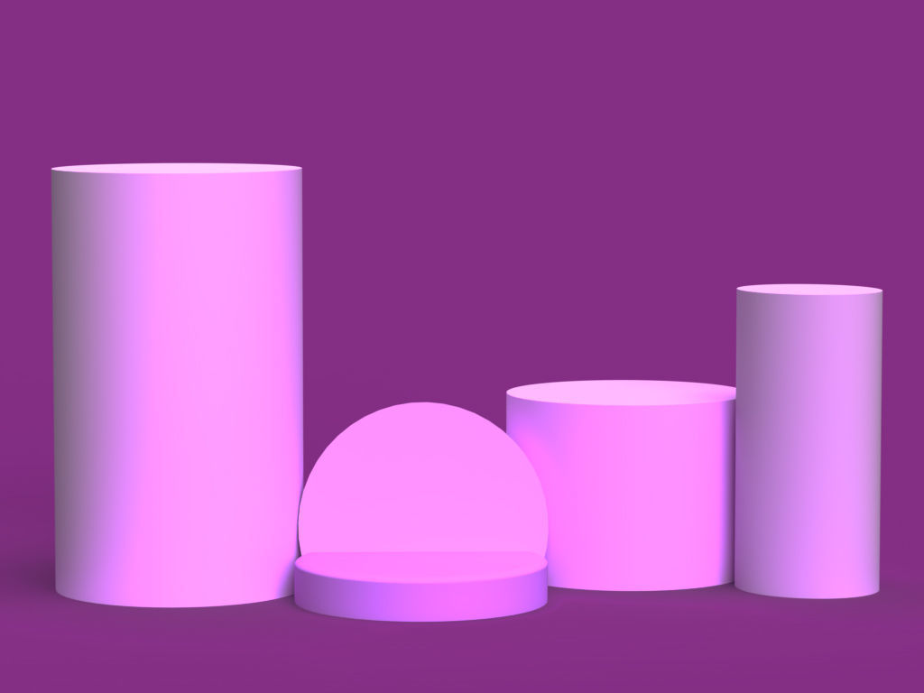 Cosmetic product presentation setup theme Low-poly 3D model_5