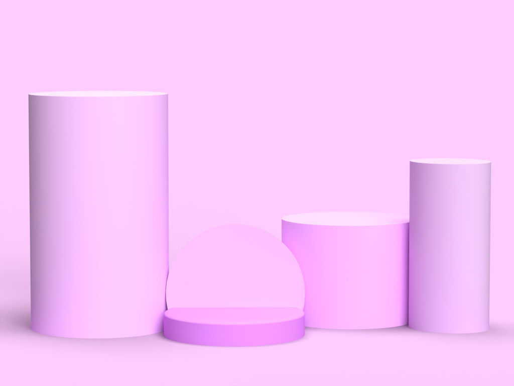 Cosmetic product presentation setup theme Low-poly 3D model_3