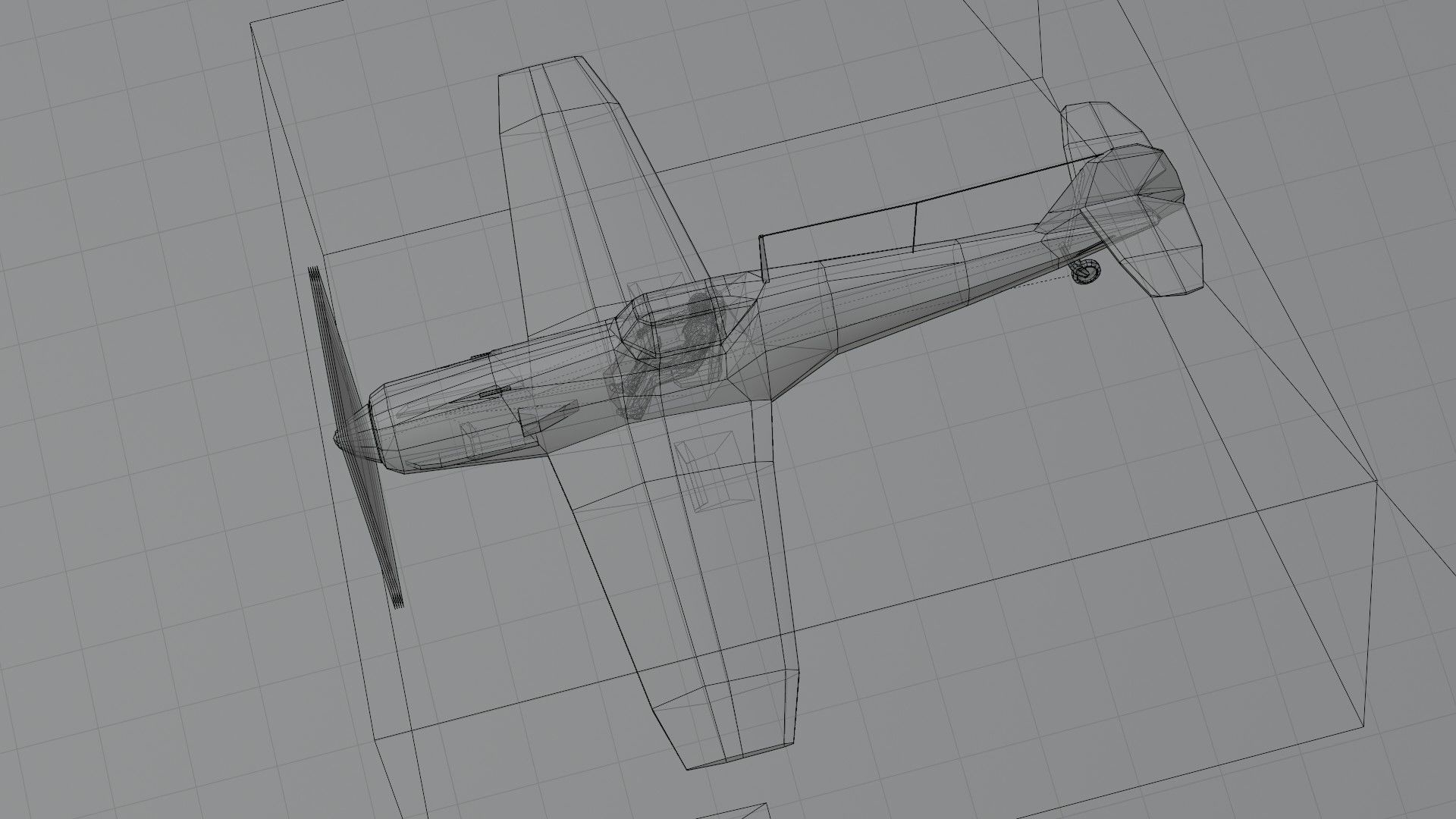 Messerschmitt BF-109 WW2 fighter Low-poly 3D model_16