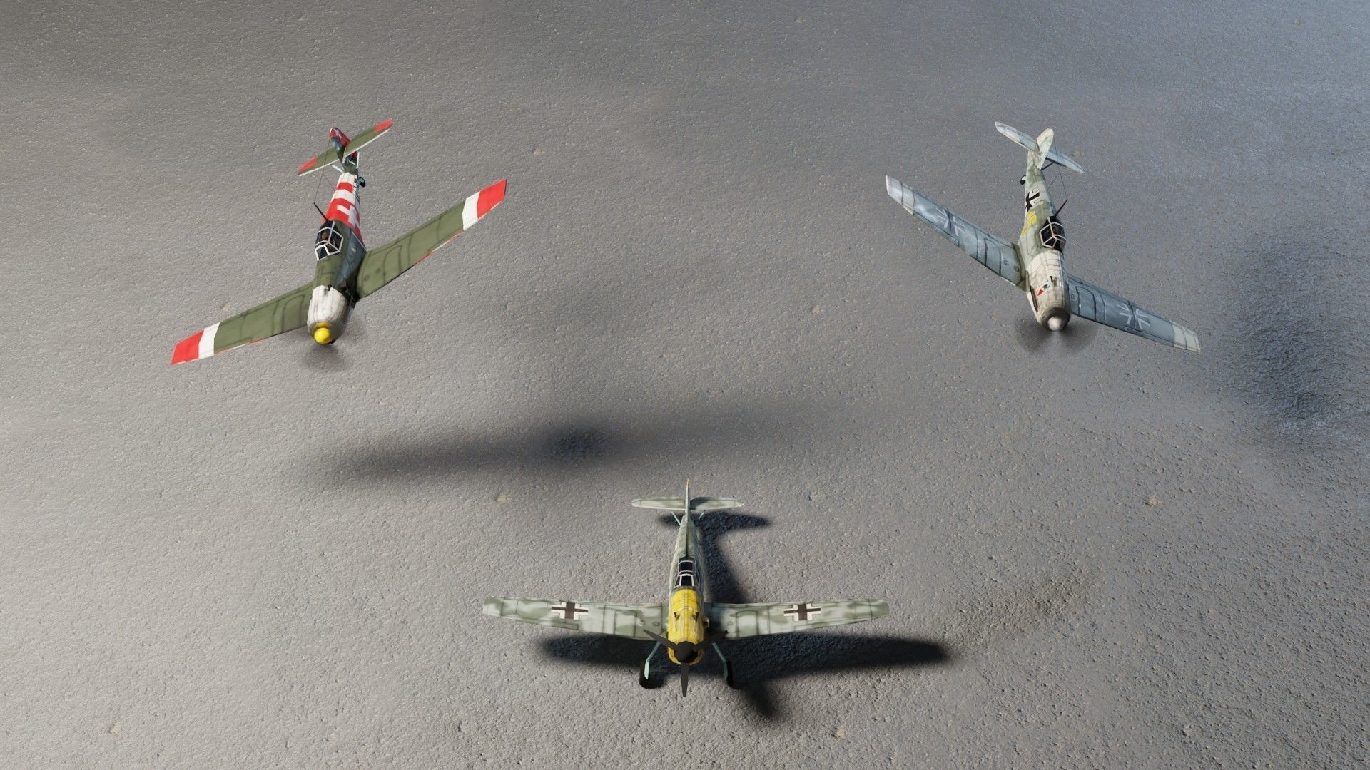 Messerschmitt BF-109 WW2 fighter Low-poly 3D model_1