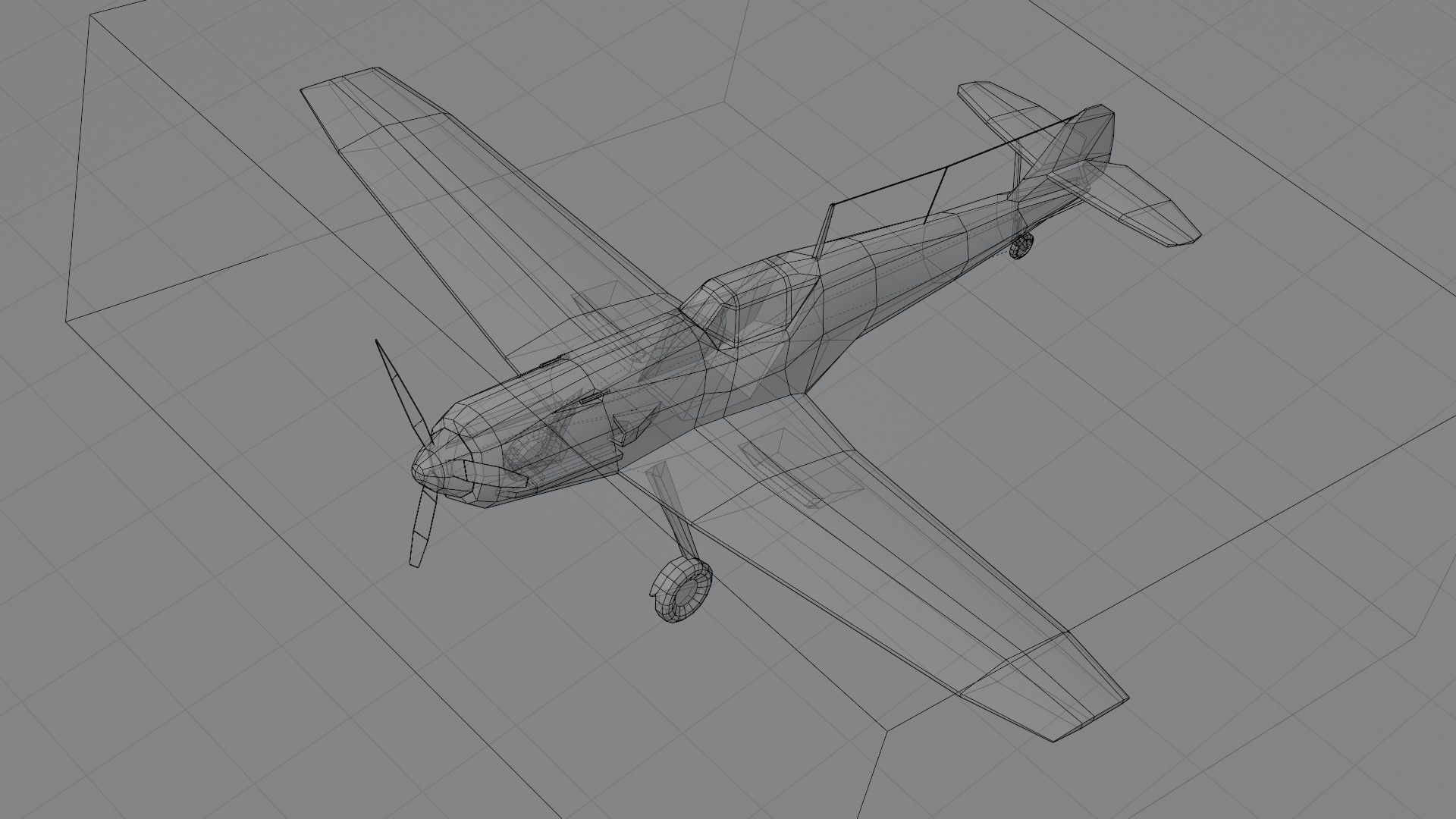 Messerschmitt BF-109 WW2 fighter Low-poly 3D model_8