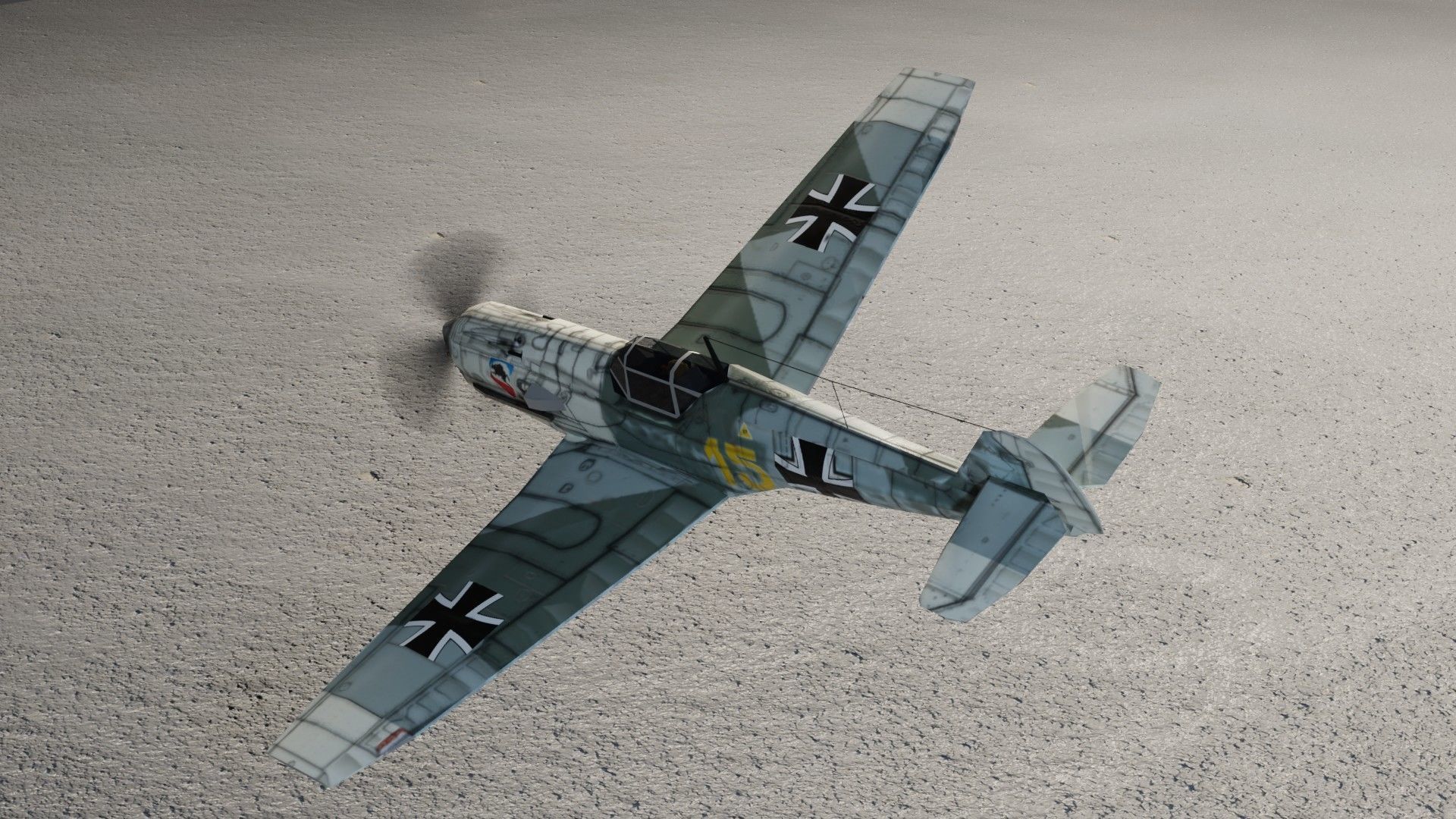 Messerschmitt BF-109 WW2 fighter Low-poly 3D model_11