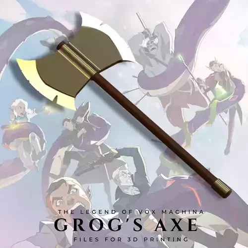 Grog Axe from the Legend of Vox Machina 3D print model