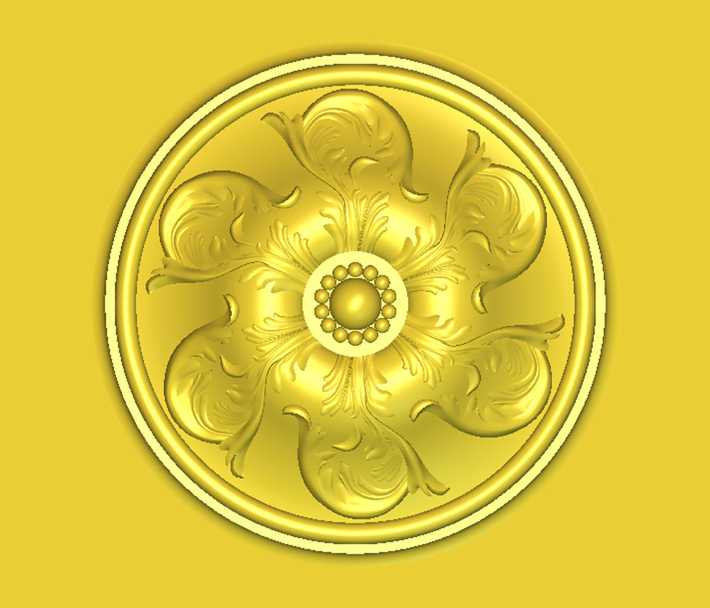 Rosette 04 3D model_4