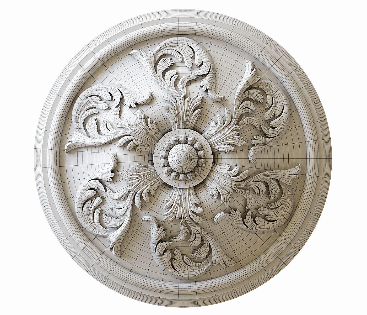 Rosette 04 3D model_2