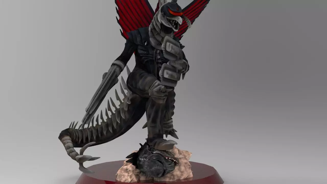 Gigan kill Godzilla 3D print model