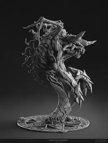  Altar of the fire demon  3D print model