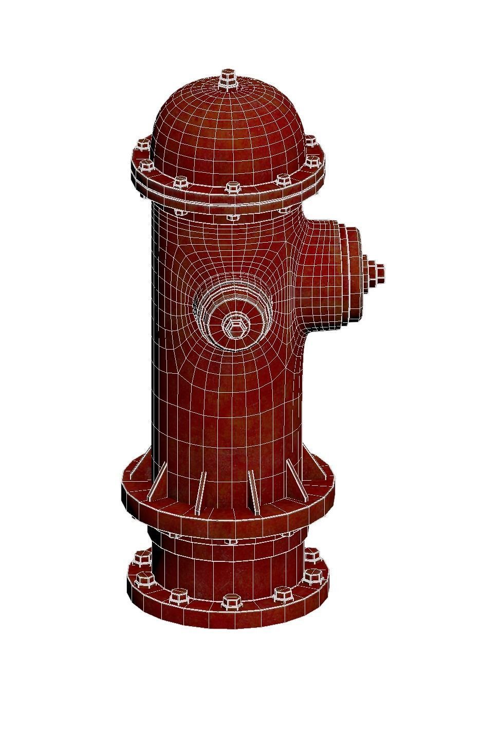 Fire Hydrant 3D model_6