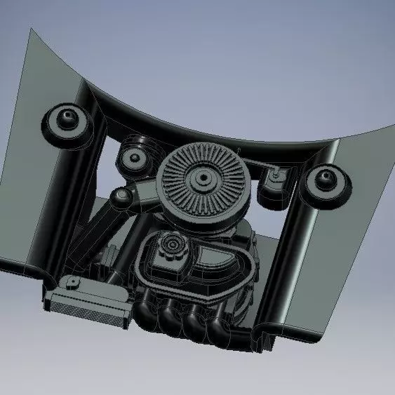 1 64 Scale CVCC Engine Diecast 3D print model