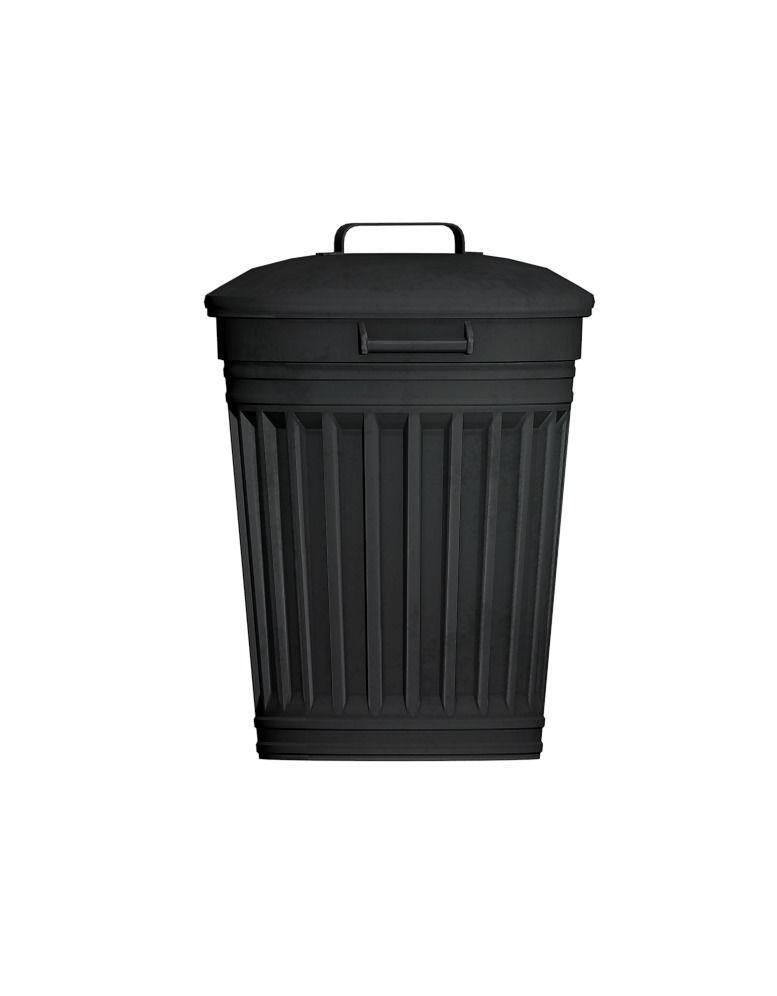 Trash Can Low-poly 3D model_2