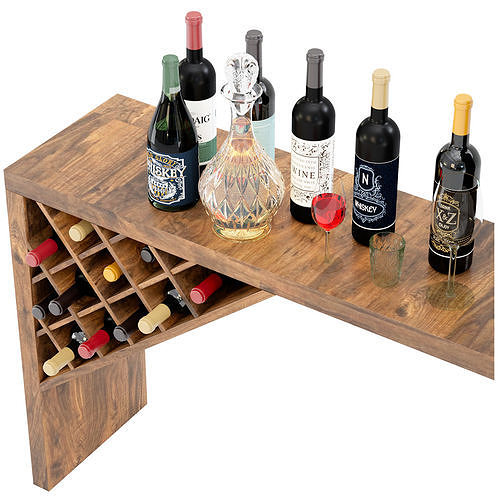 Wine Bar Set 01 3D model 4