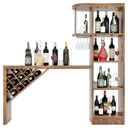 Wine Bar Set 01 3D model 2