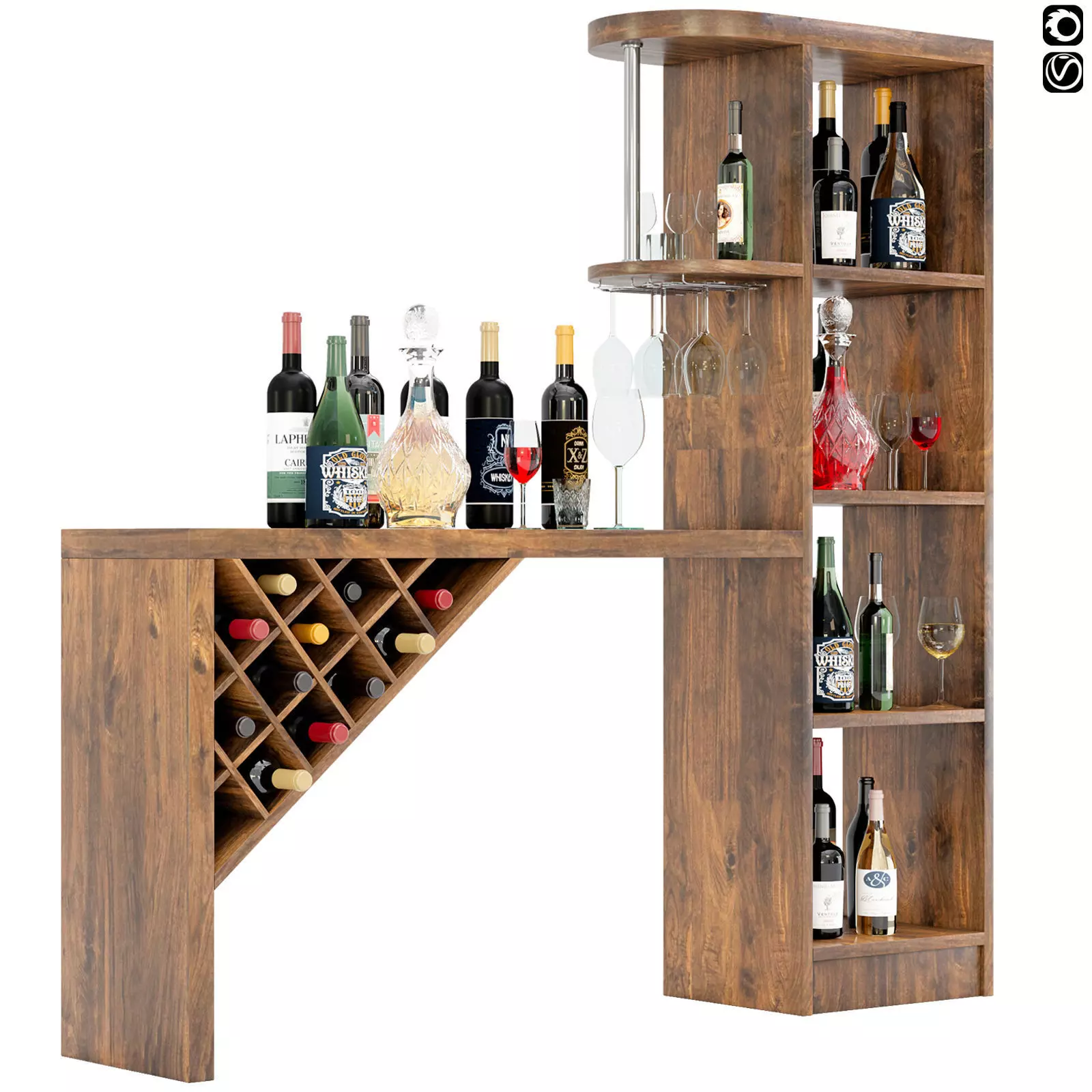 Wine Bar Set 01 3D model