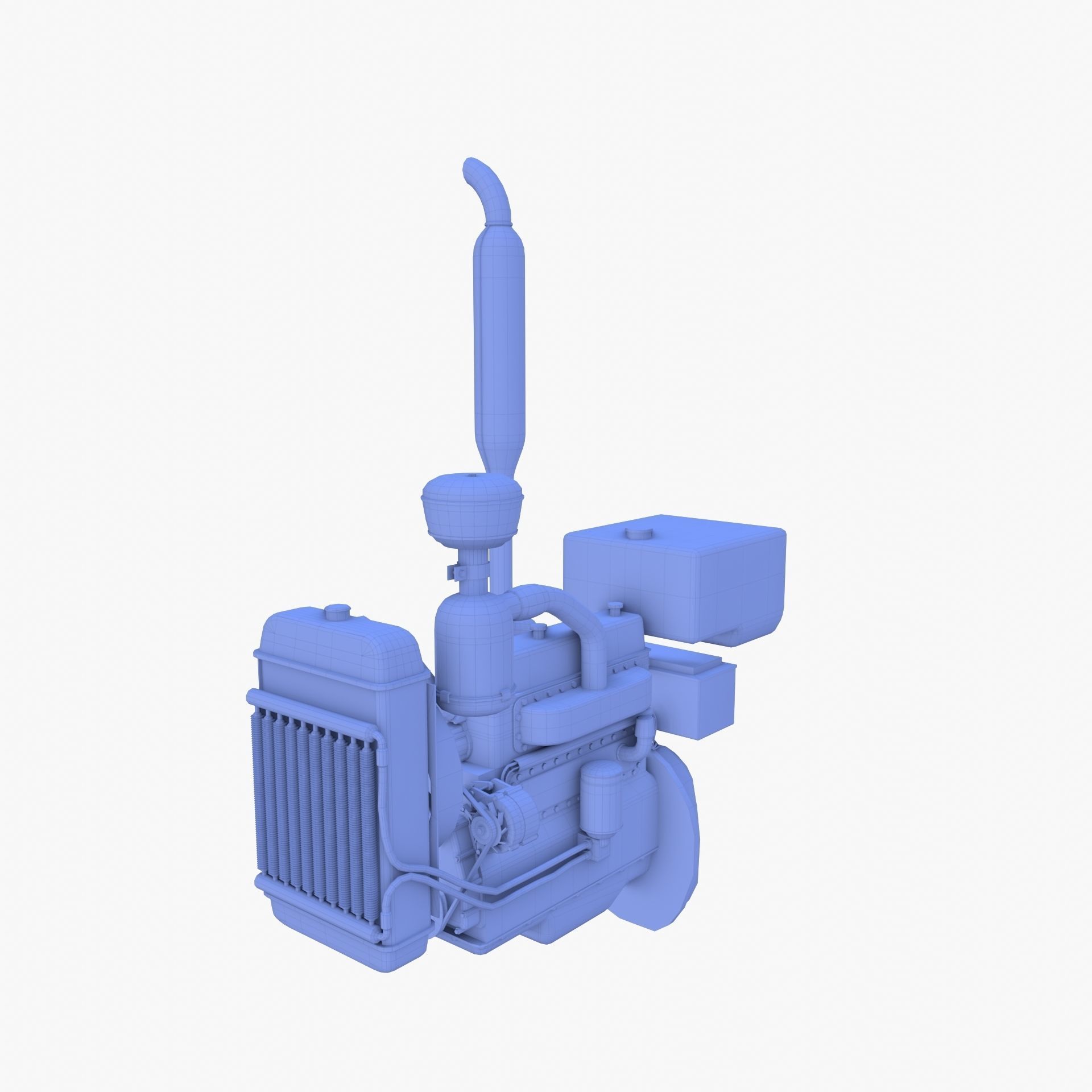 Tractor Engine Full 3D model_9