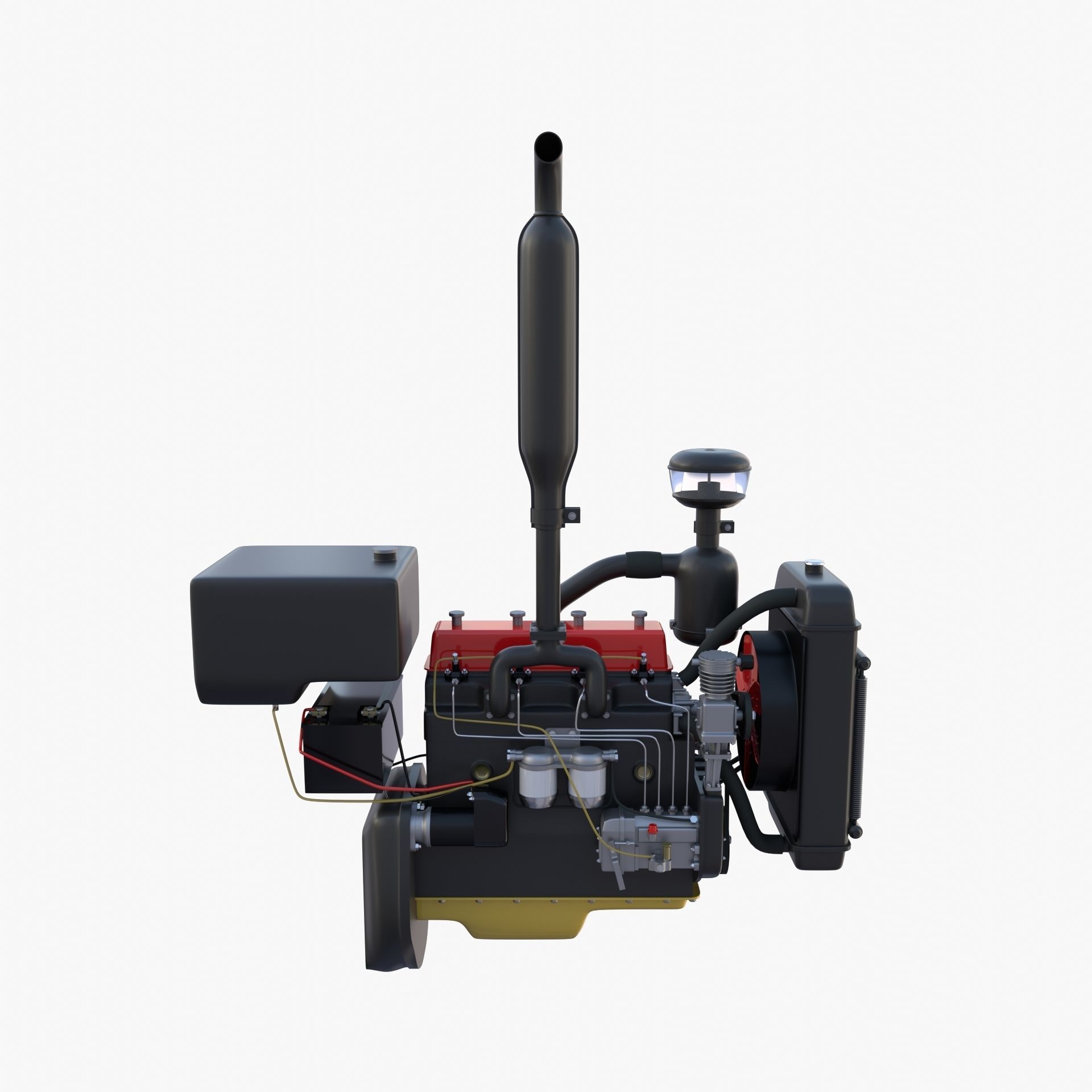 Tractor Engine Full 3D model_6