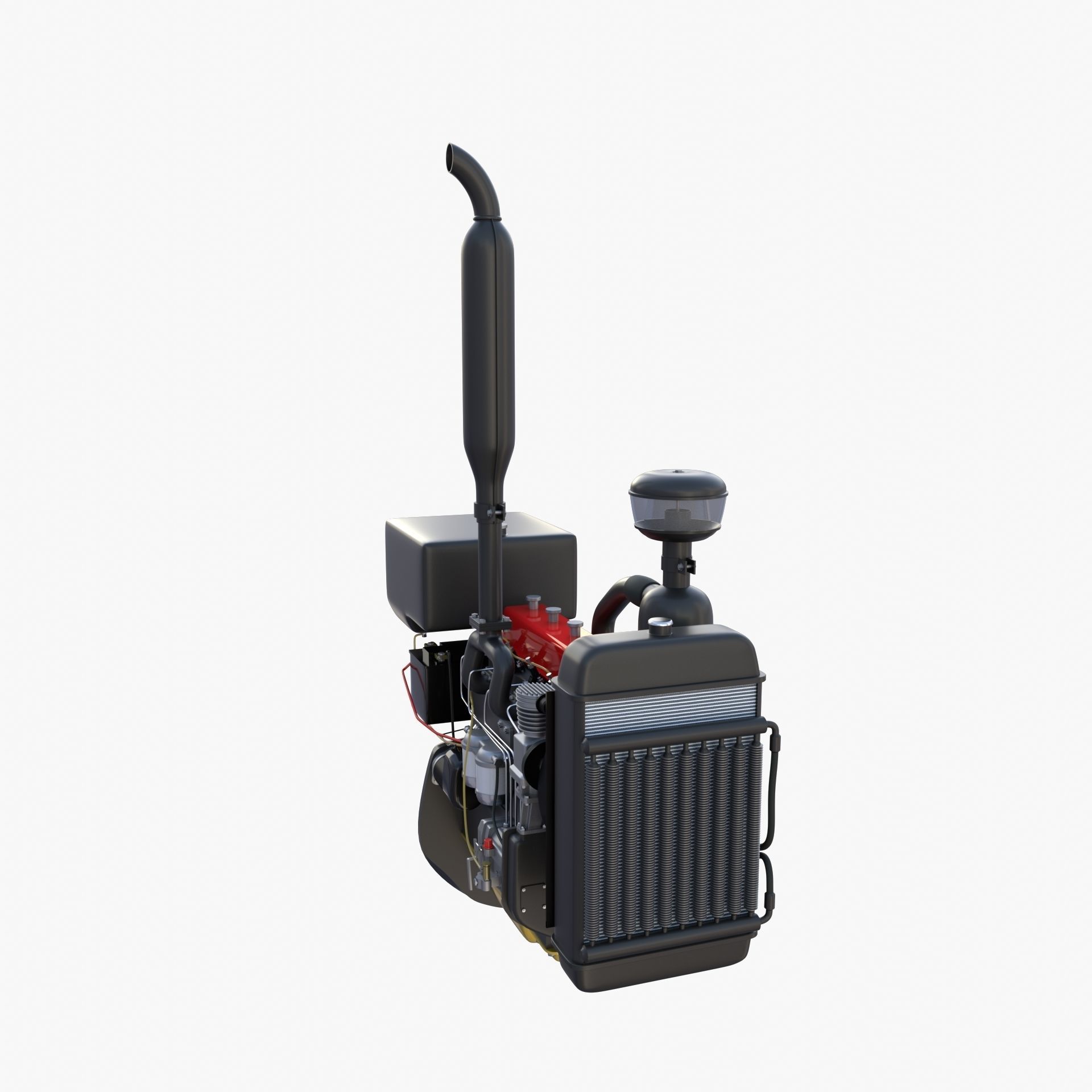 Tractor Engine Full 3D model_1