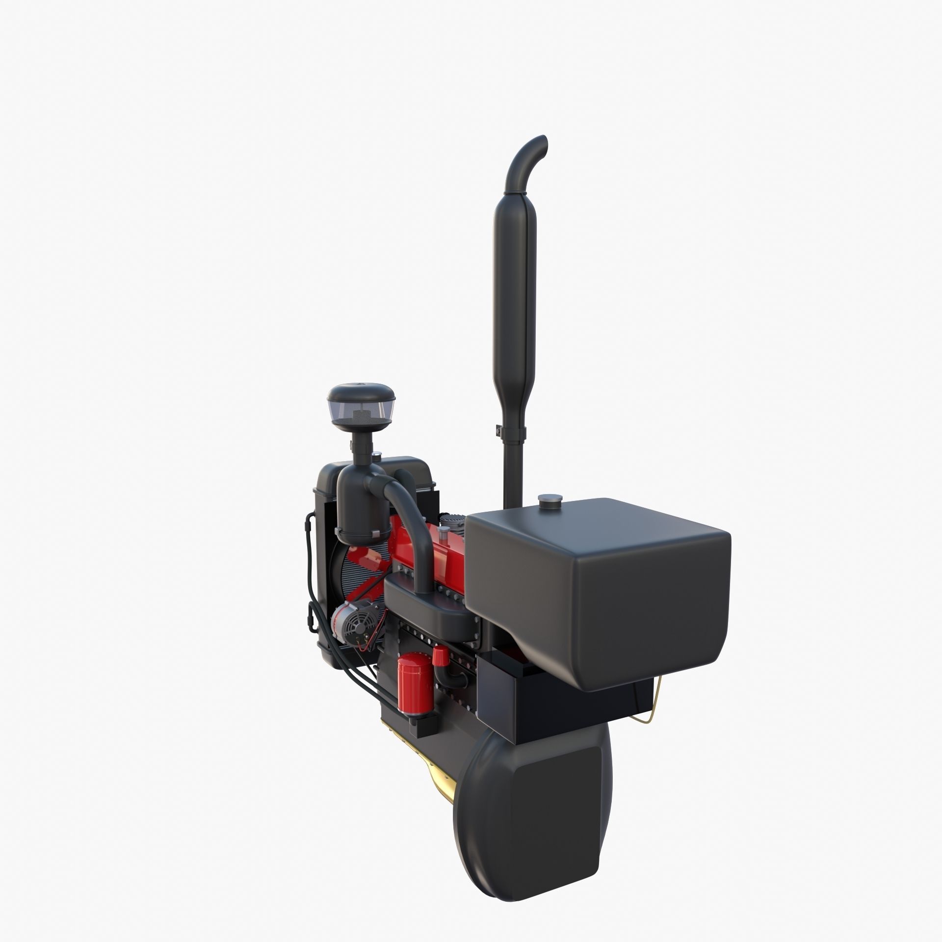 Tractor Engine Full 3D model_4