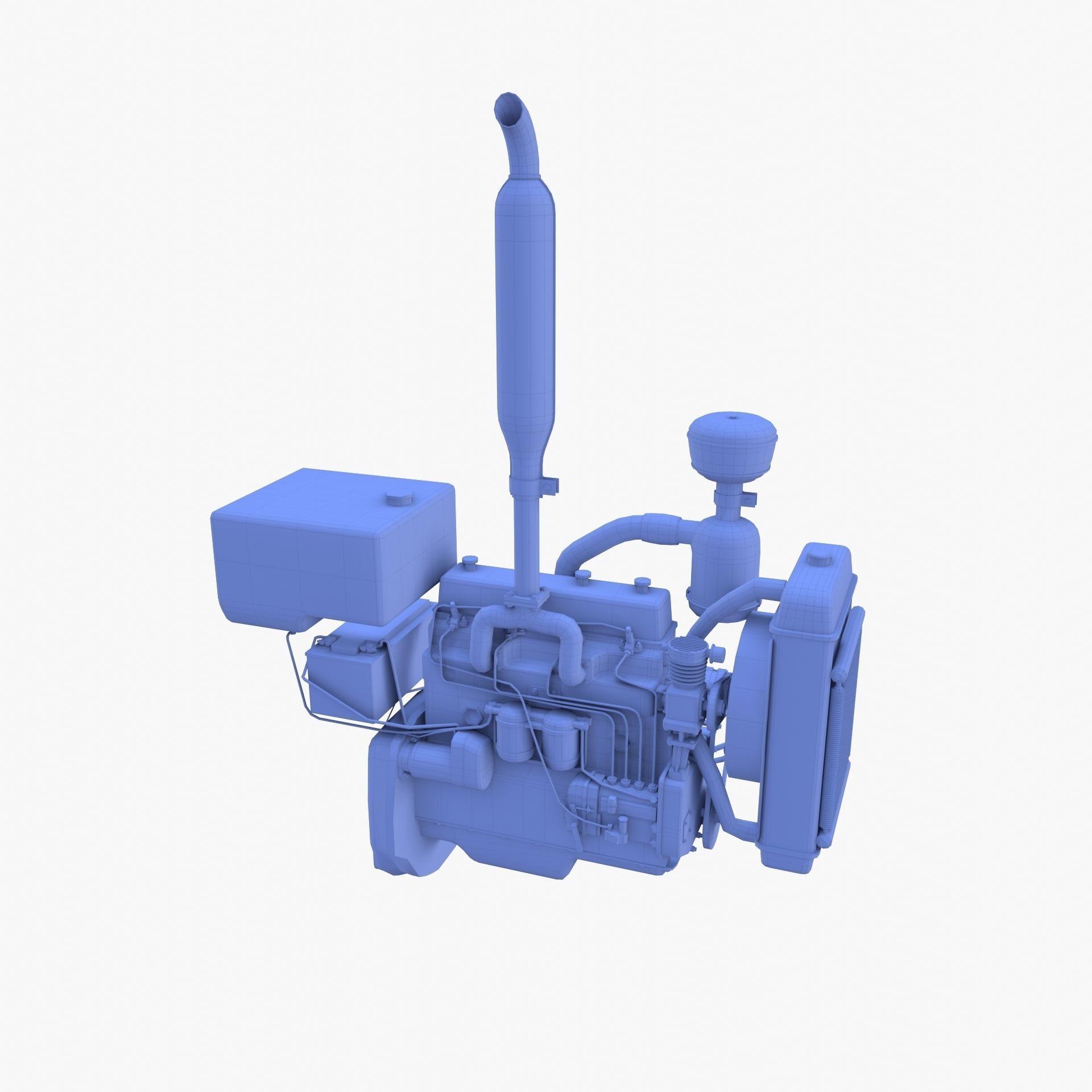 Tractor Engine Full 3D model_12