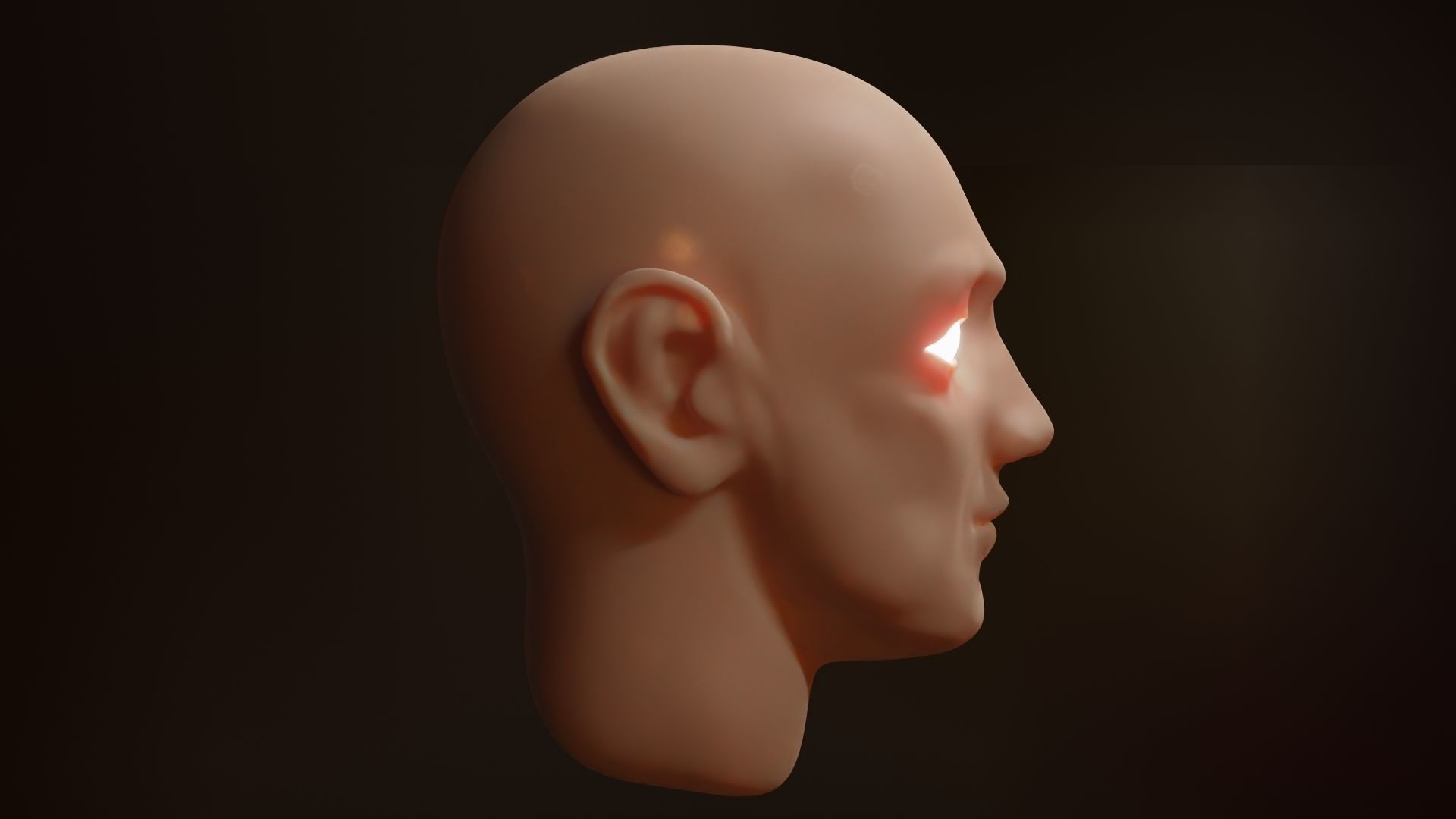 Face sculpt Low-poly 3D model_15