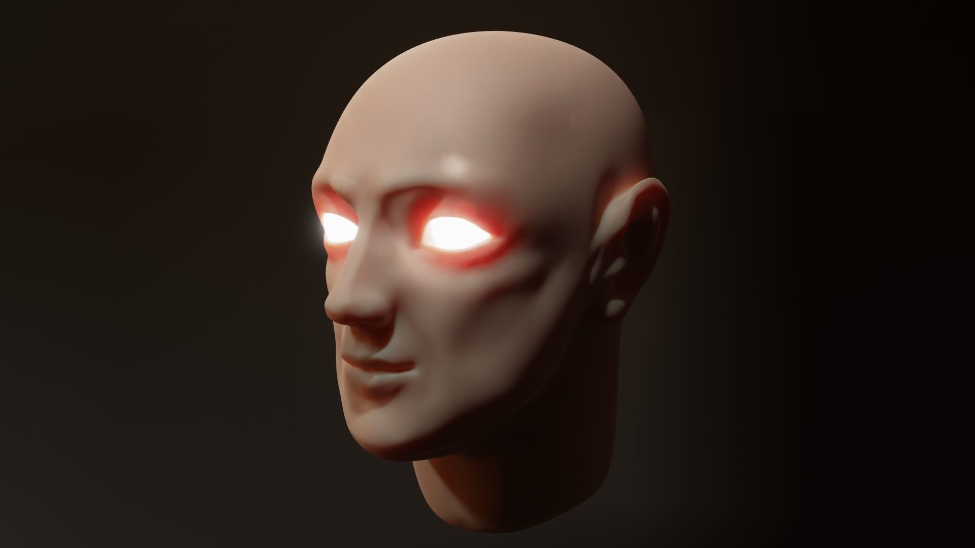 Face sculpt Low-poly 3D model_4