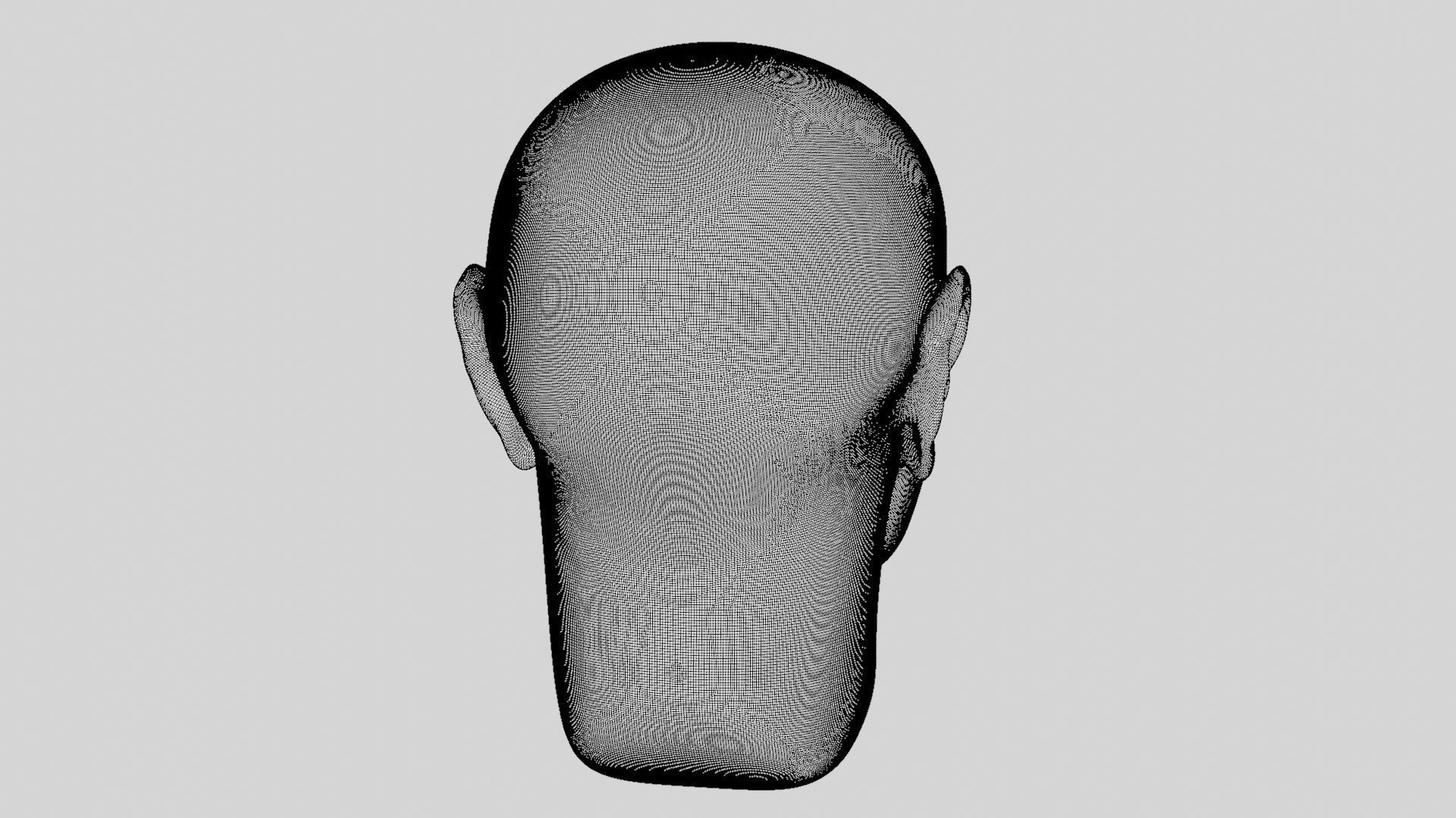 Face sculpt Low-poly 3D model_42