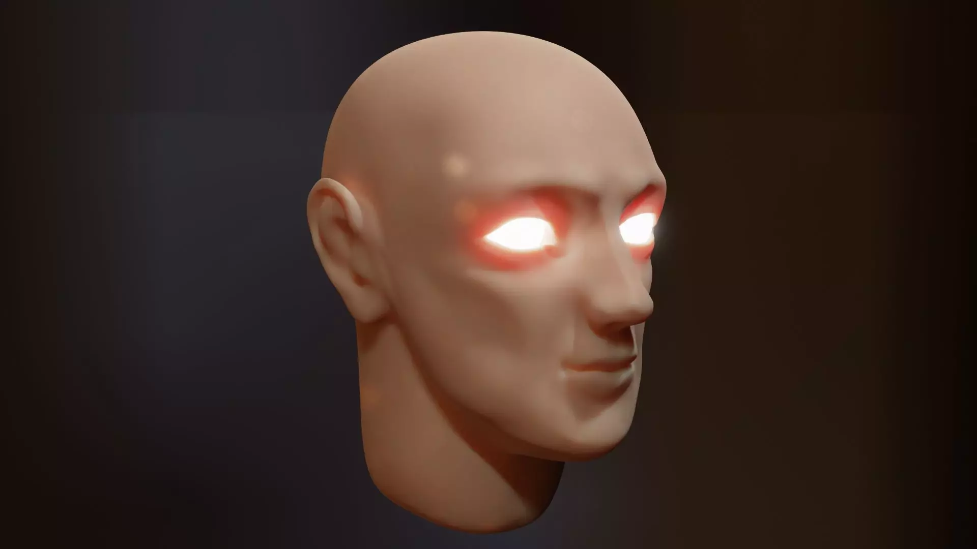 Face sculpt Low-poly 3D model_0
