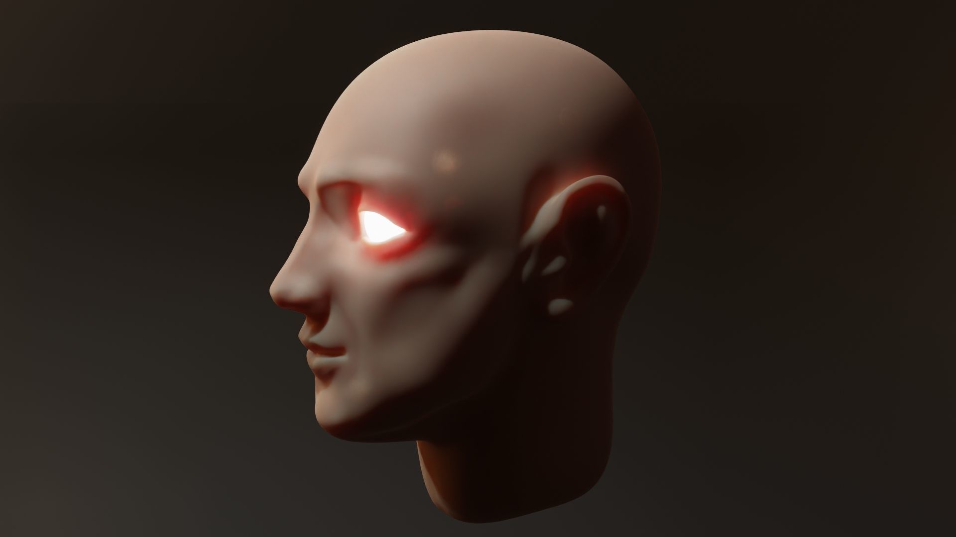 Face sculpt Low-poly 3D model_7
