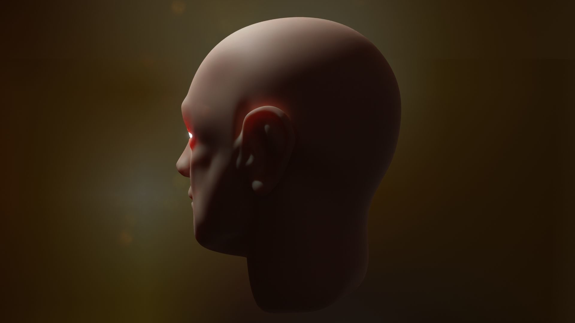 Face sculpt Low-poly 3D model_9