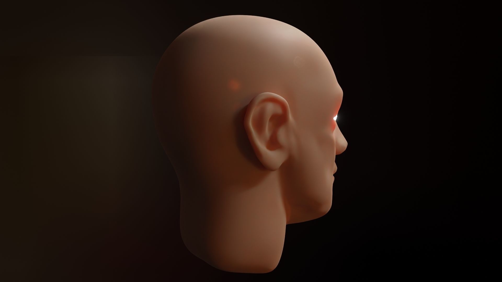 Face sculpt Low-poly 3D model_14