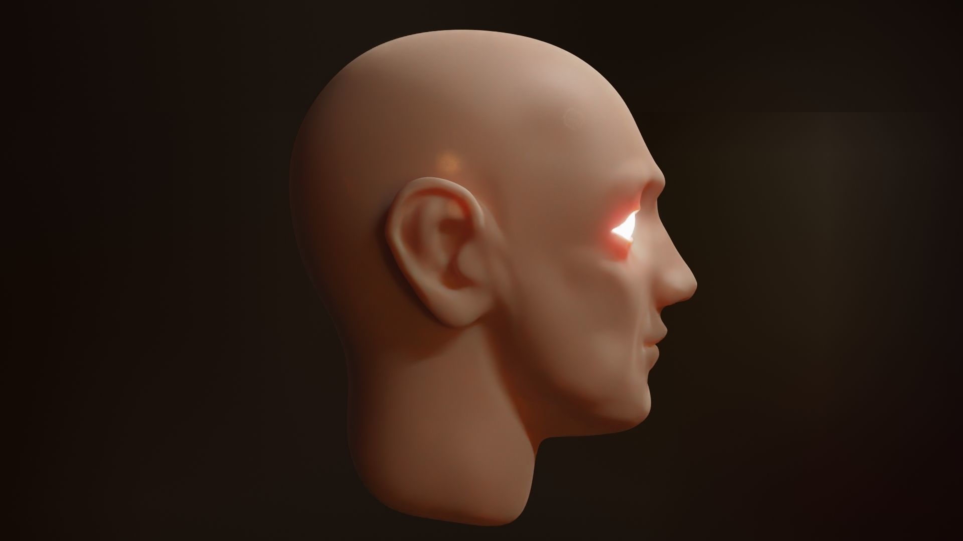 Face sculpt Low-poly 3D model_6