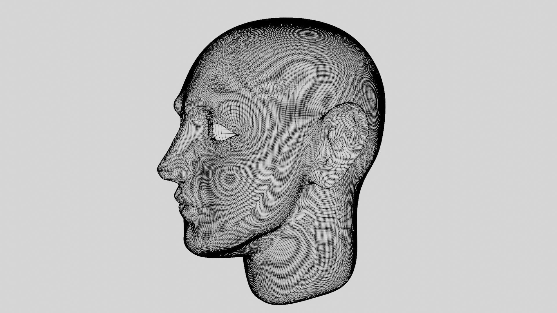 Face sculpt Low-poly 3D model_37