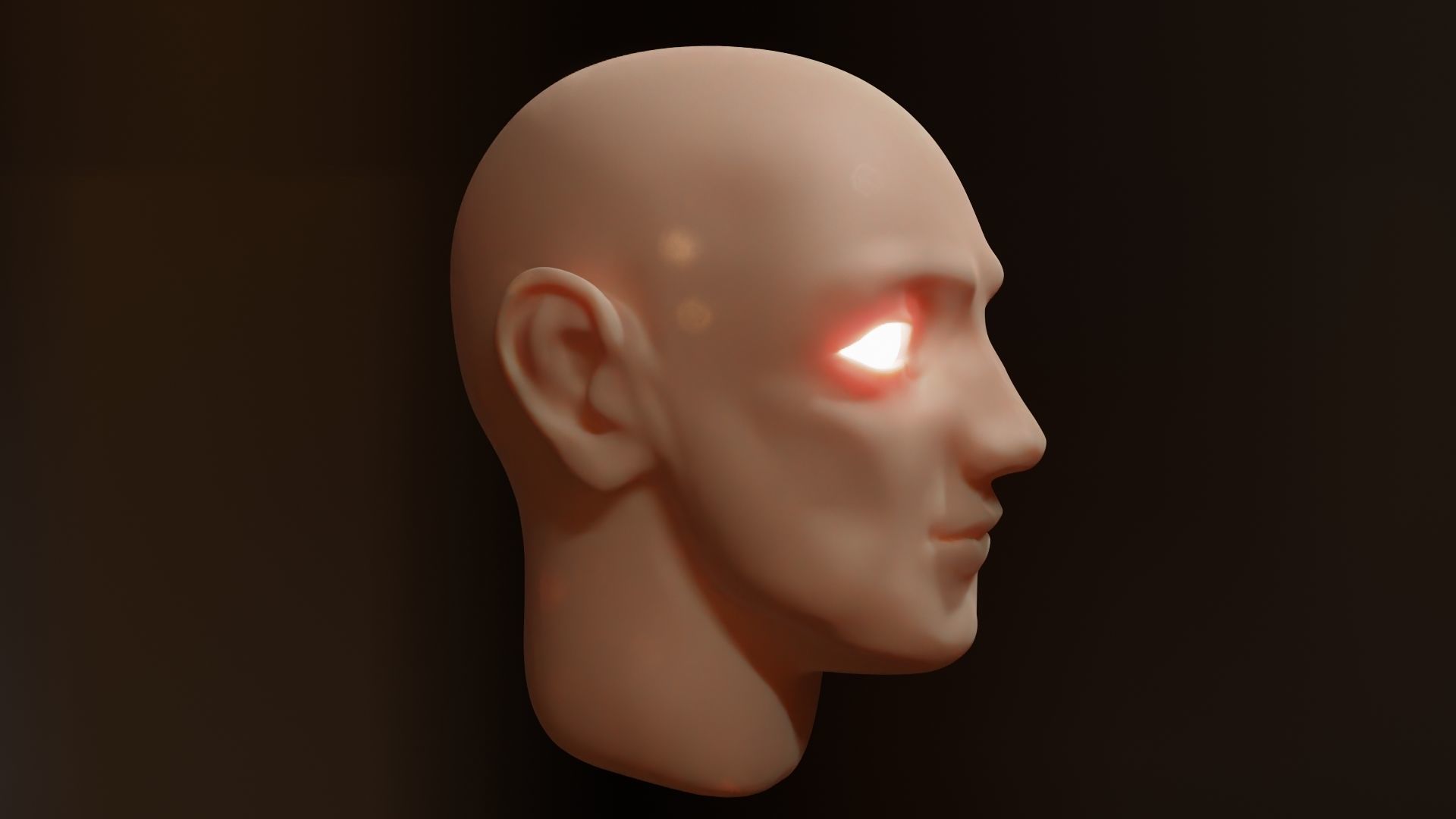 Face sculpt Low-poly 3D model_2