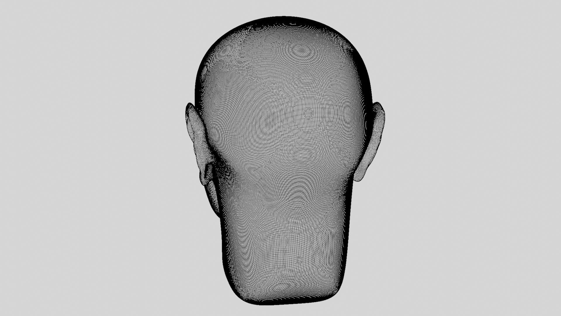 Face sculpt Low-poly 3D model_40