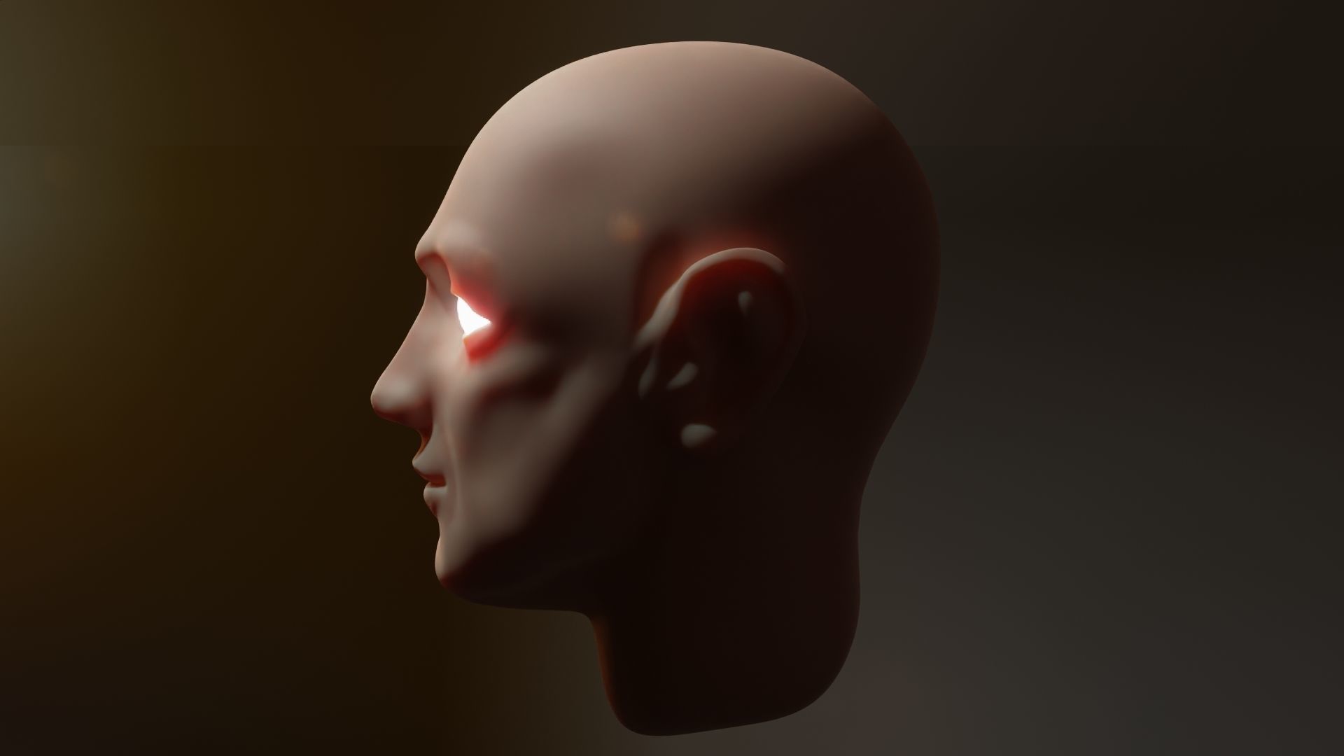 Face sculpt Low-poly 3D model_8