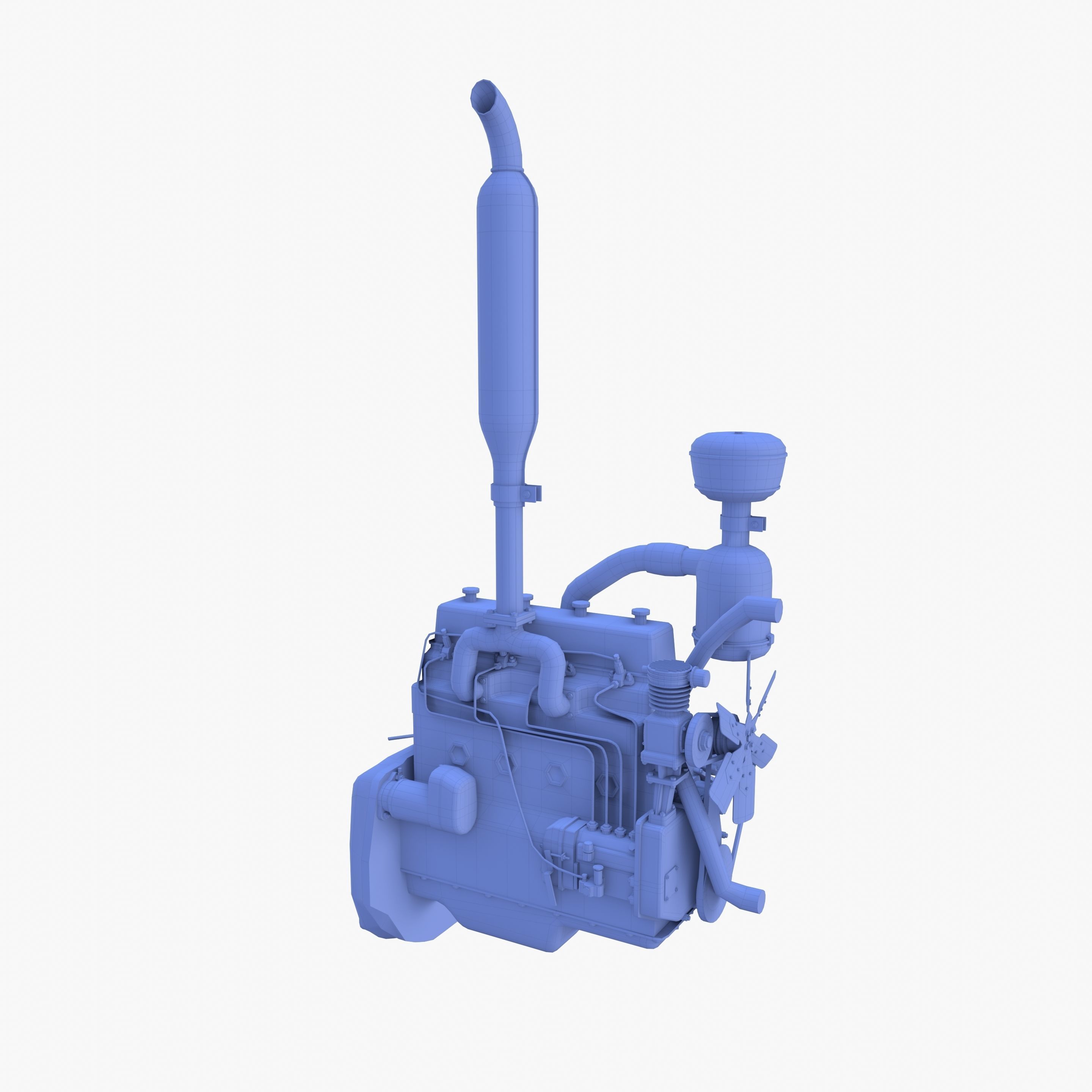 Tractor Engine 3D model_15
