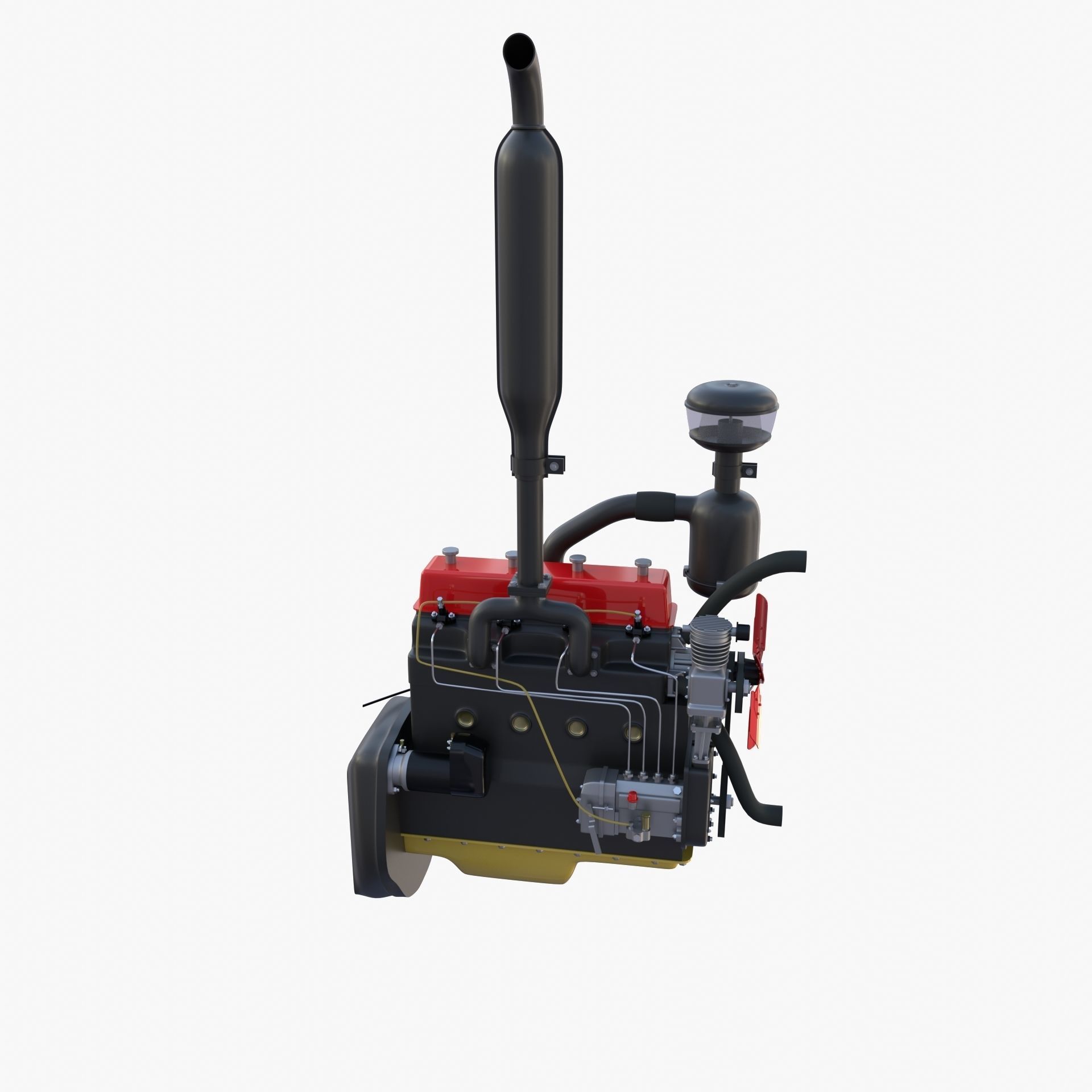 Tractor Engine 3D model_8