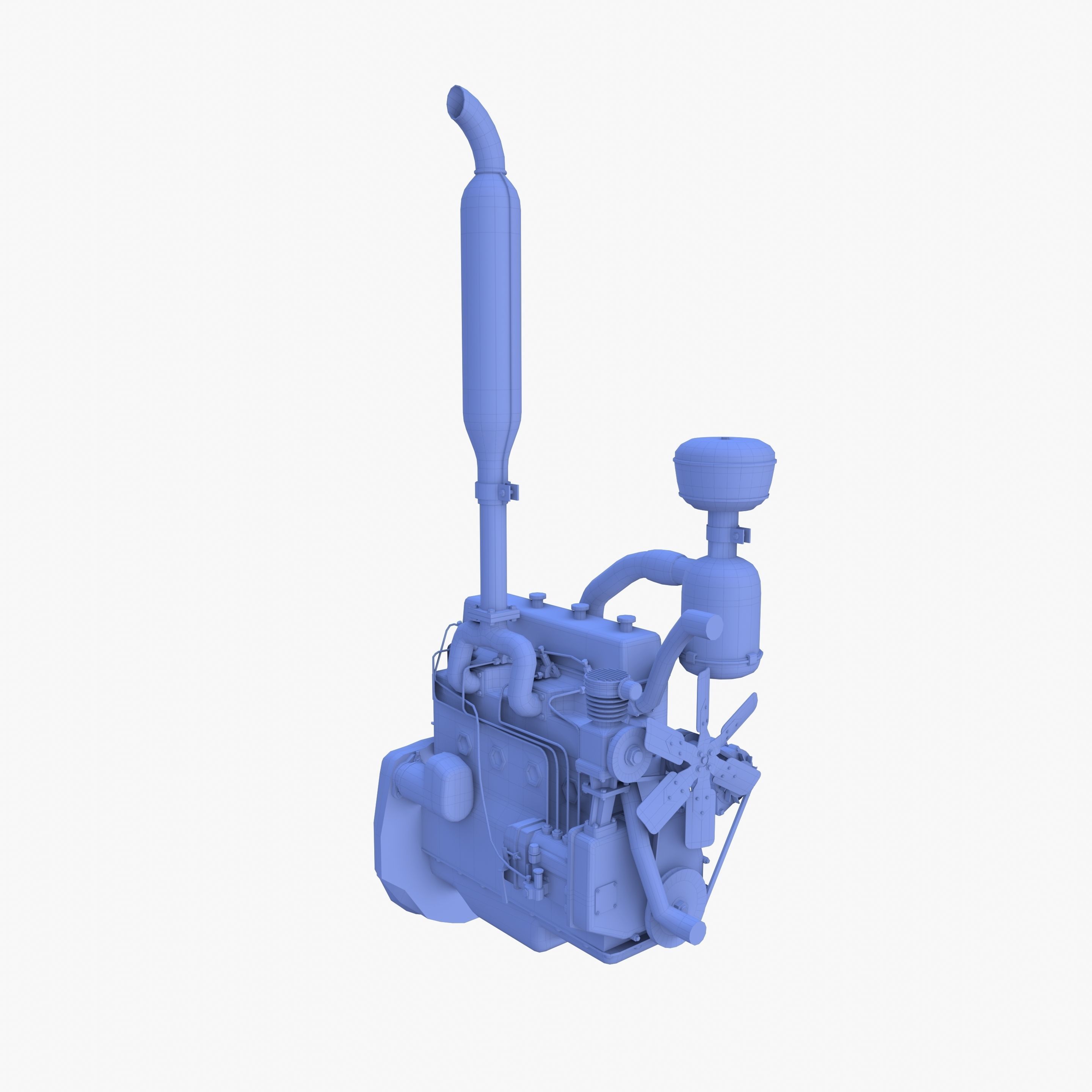 Tractor Engine 3D model_10
