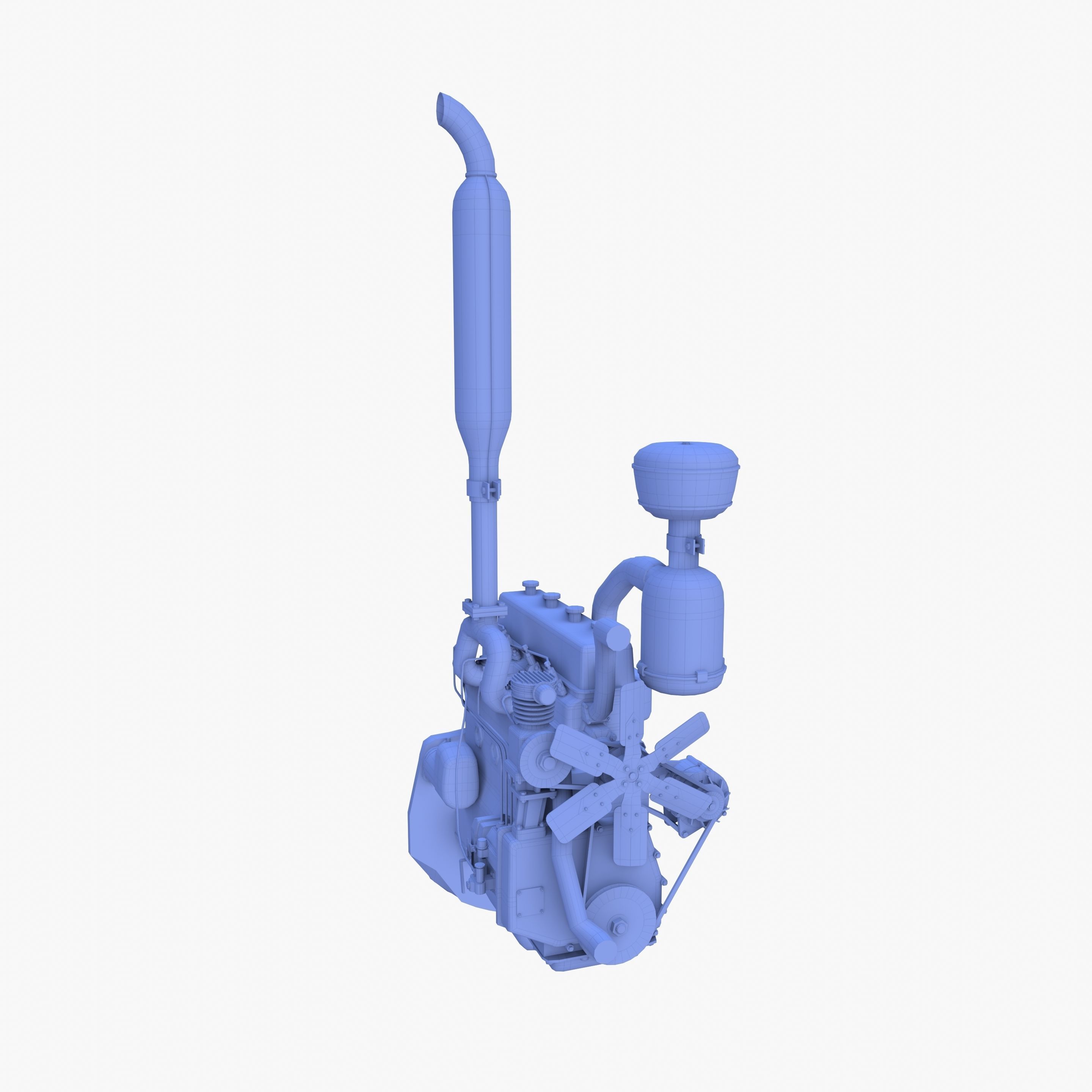 Tractor Engine 3D model_11