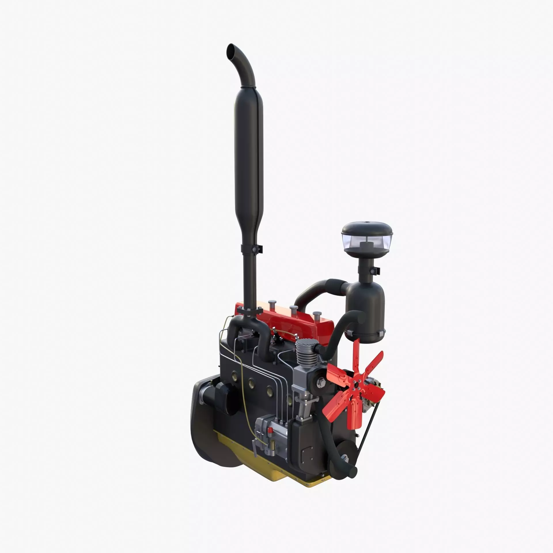 Tractor Engine 3D model_0