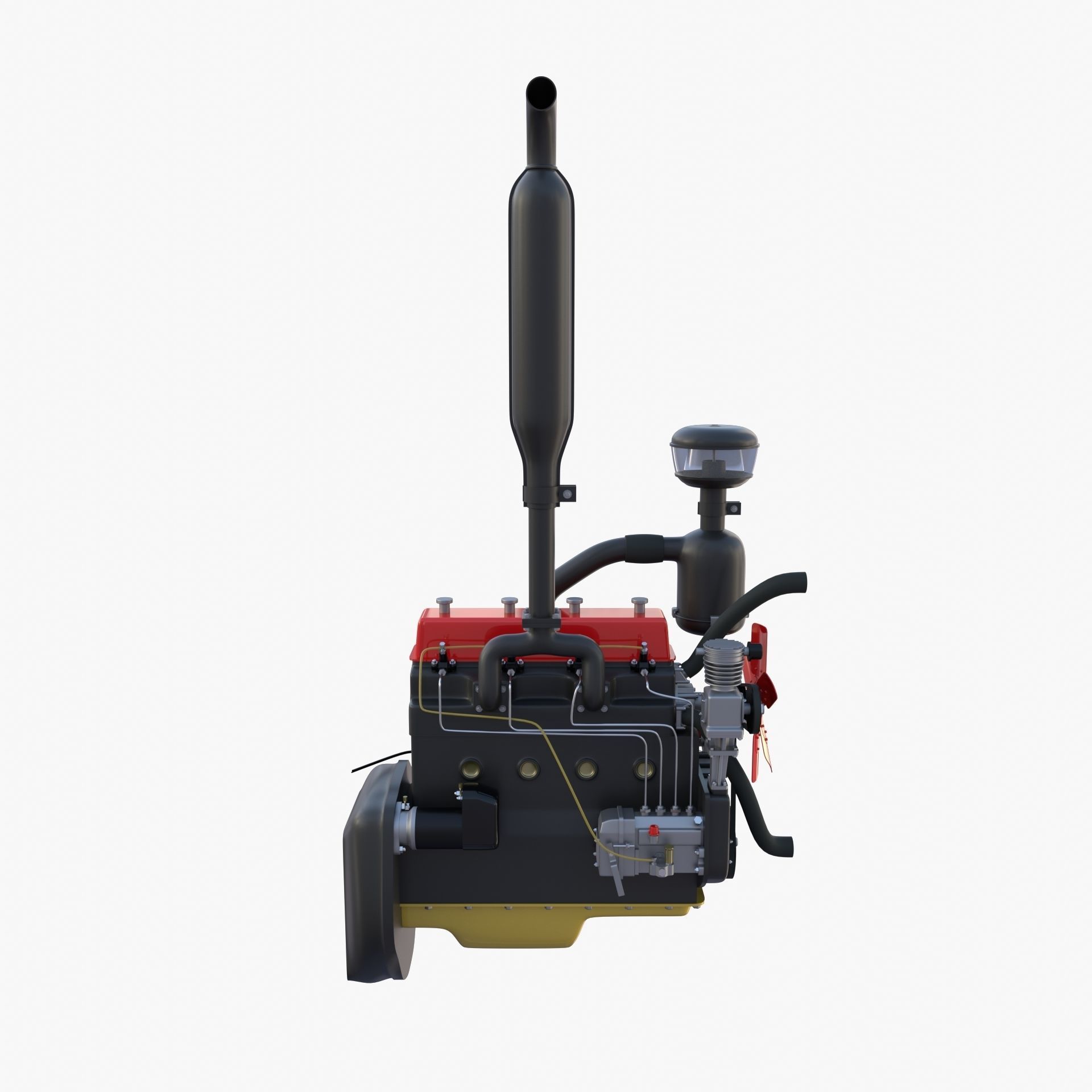 Tractor Engine 3D model_6