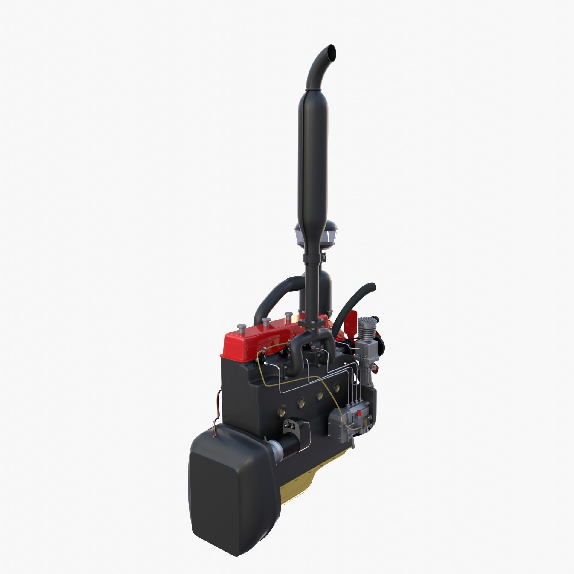 Tractor Engine 3D model_5