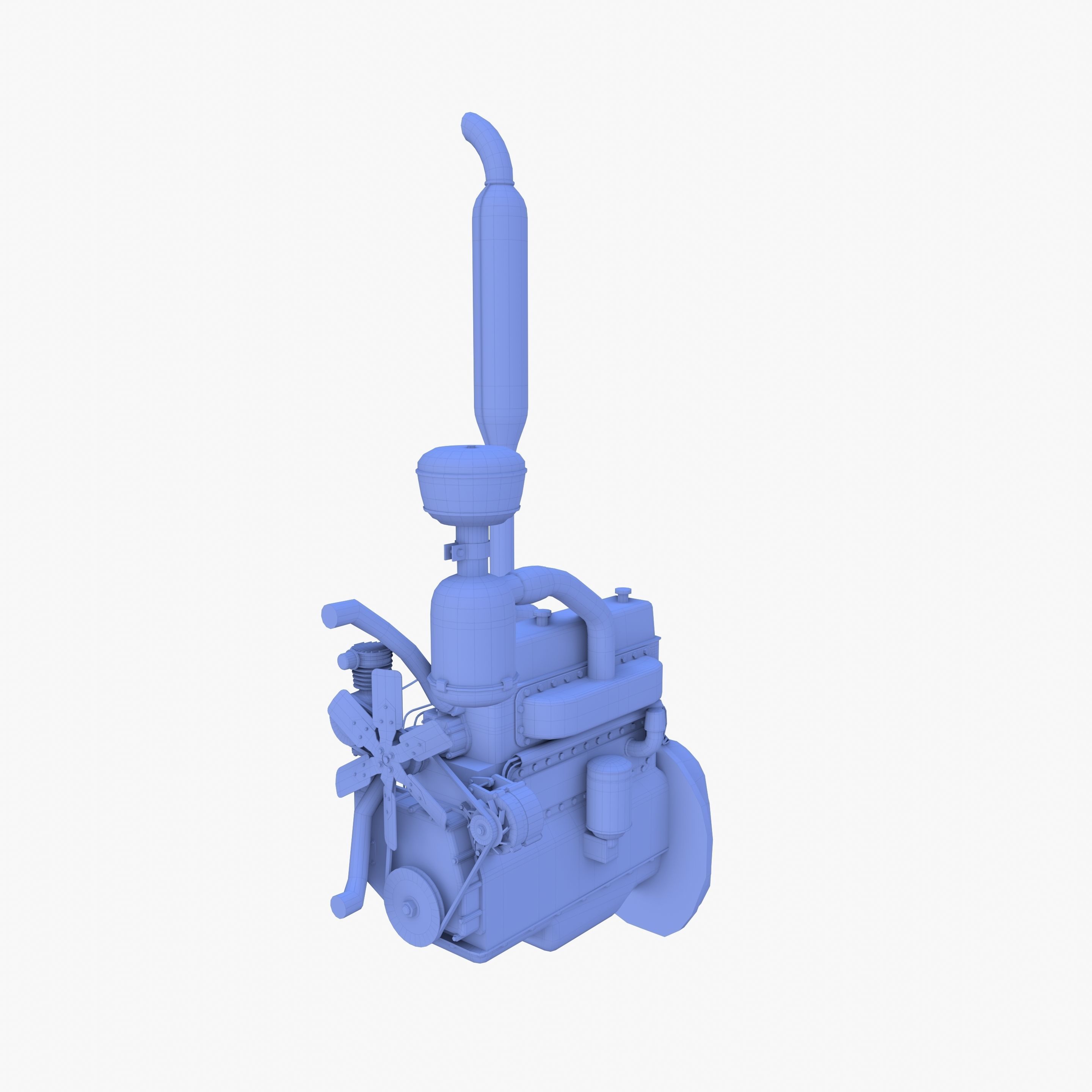 Tractor Engine 3D model_12