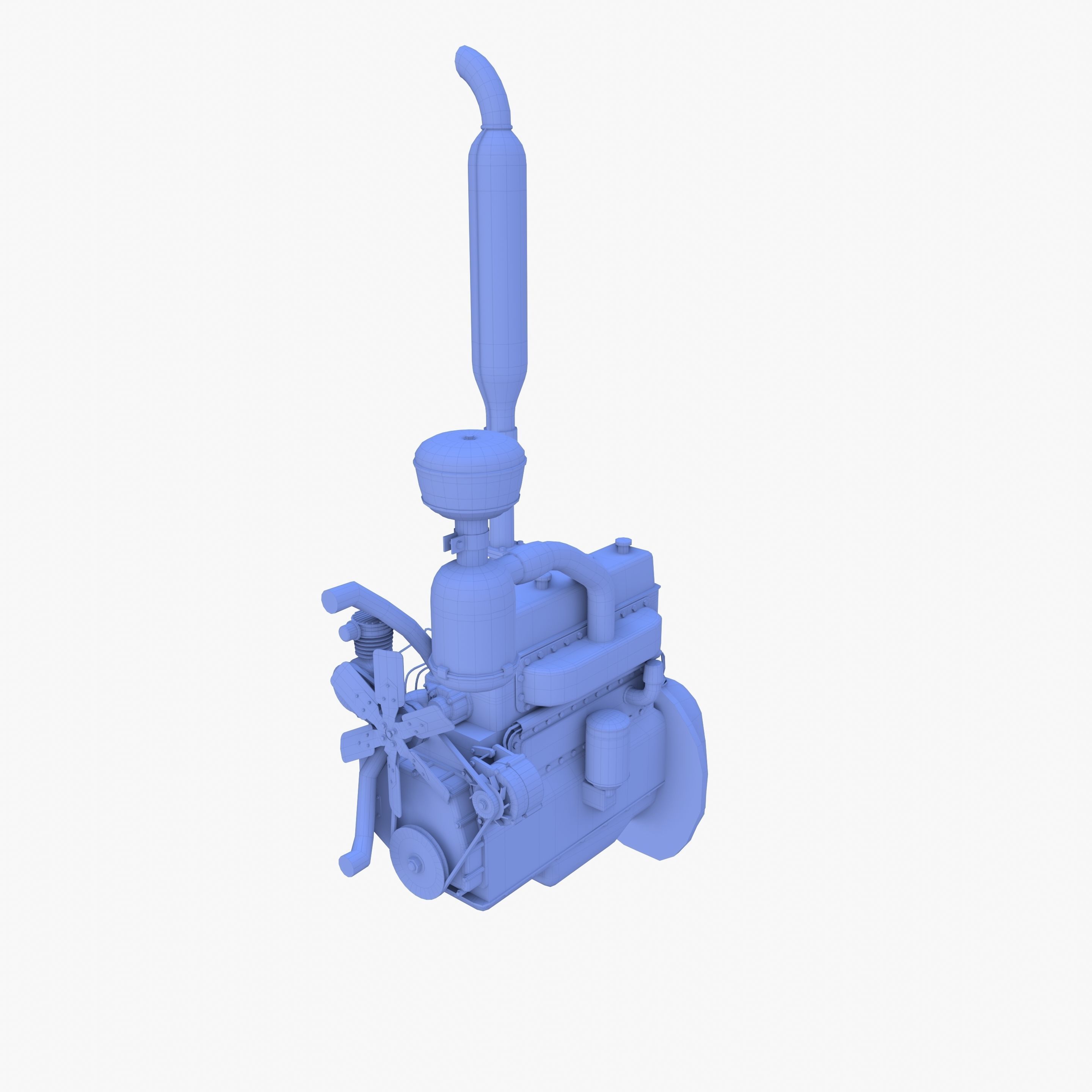 Tractor Engine 3D model_16
