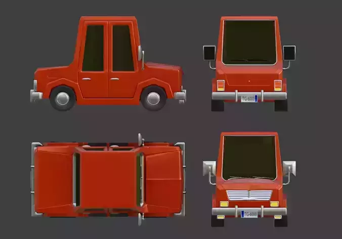 Cartoon Car 3D model